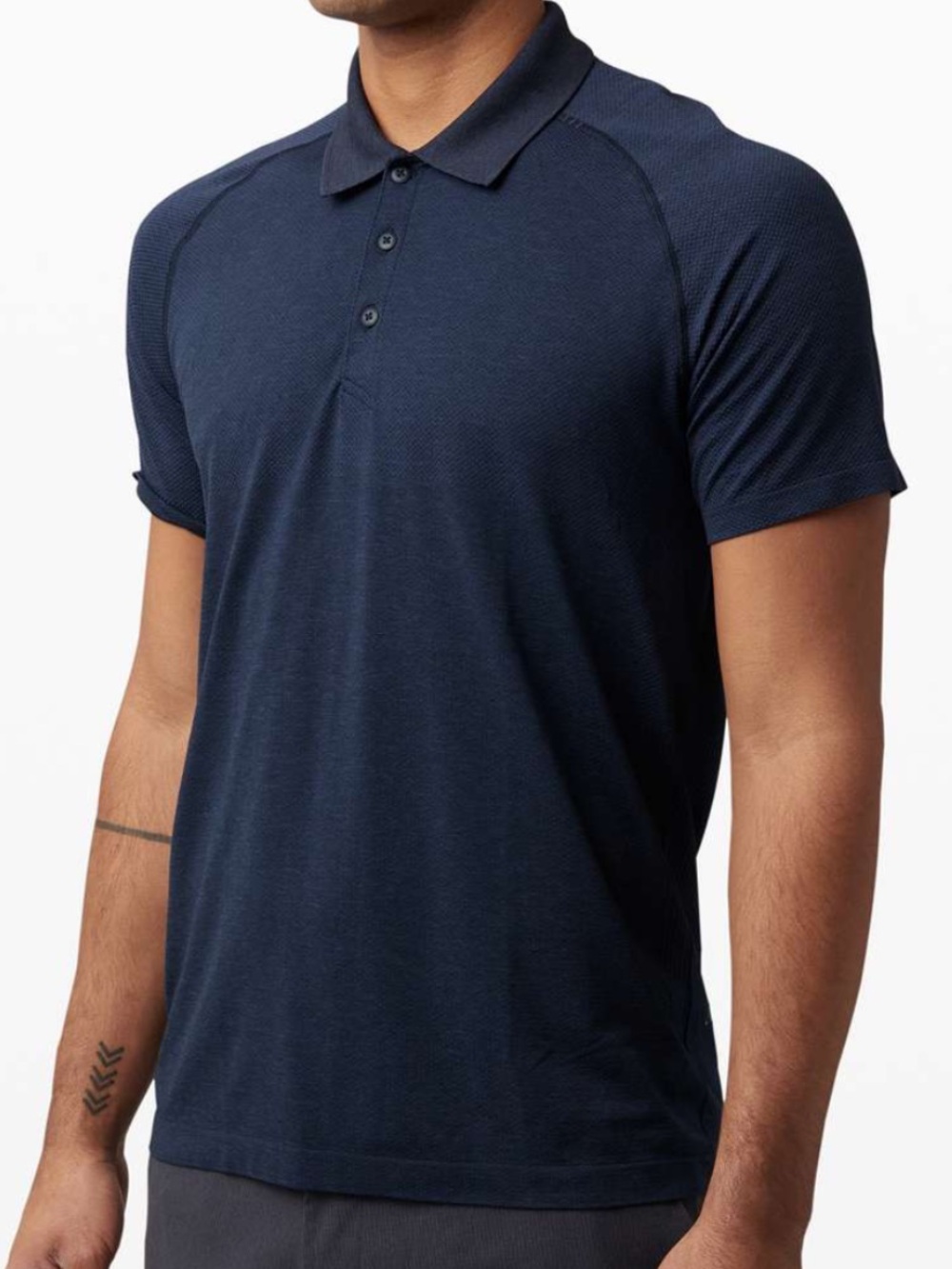 Lululemon Polo Shirt Mens L Blue Performance Golf Lightweight Athletic Stretch